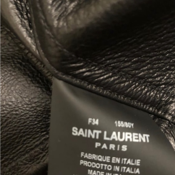 Saint Laurent Military Style Leather Oversized Coat FR34 (US S) - Picture 5 of 7